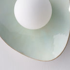 Soft Green Tones Ceramic Wall Lamp / Sconce