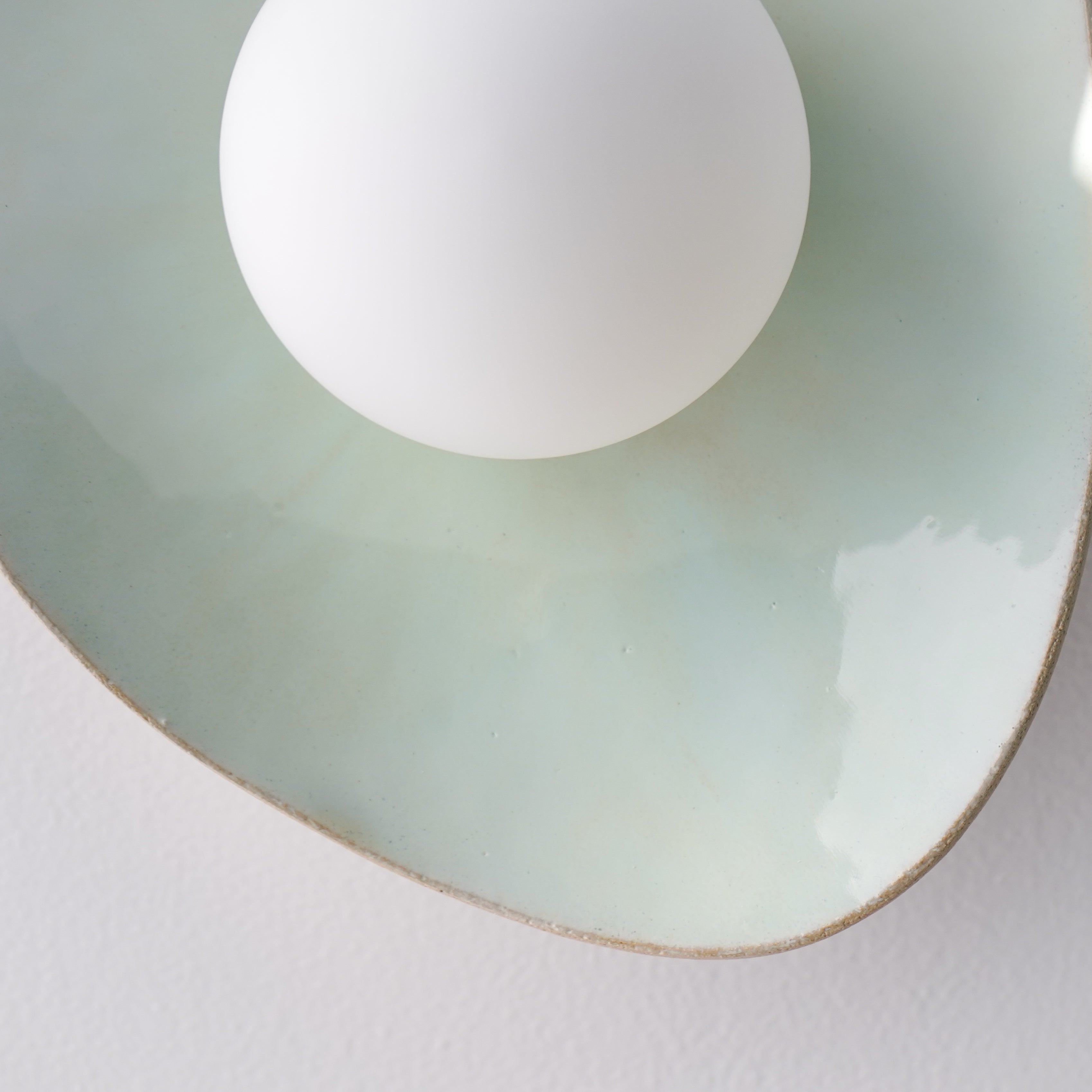 Soft Green Tones Ceramic Wall Lamp / Sconce