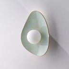 Soft Green Tones Ceramic Wall Lamp / Sconce