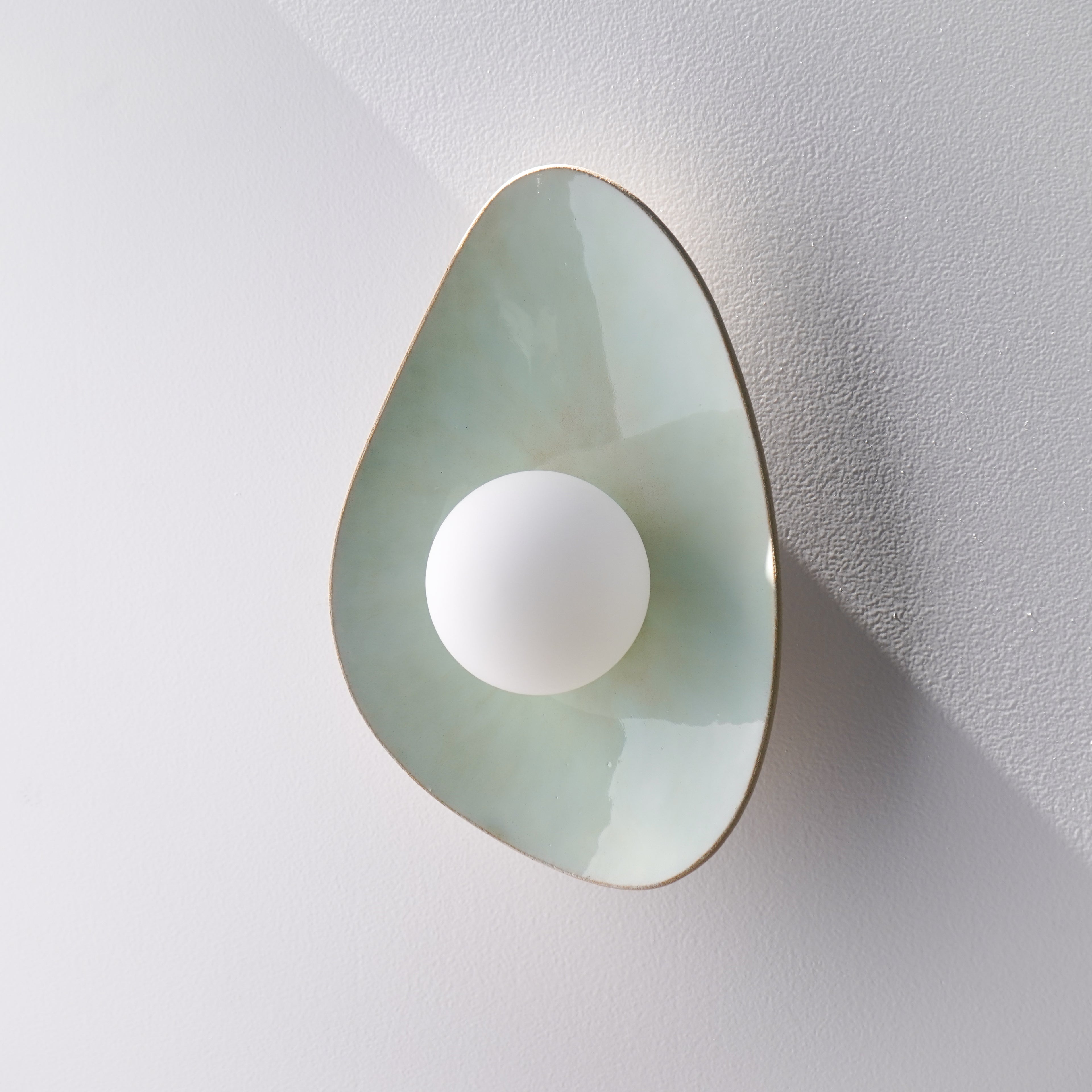 Soft Green Tones Ceramic Wall Lamp / Sconce
