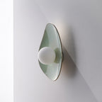 Soft Green Tones Ceramic Wall Lamp / Sconce