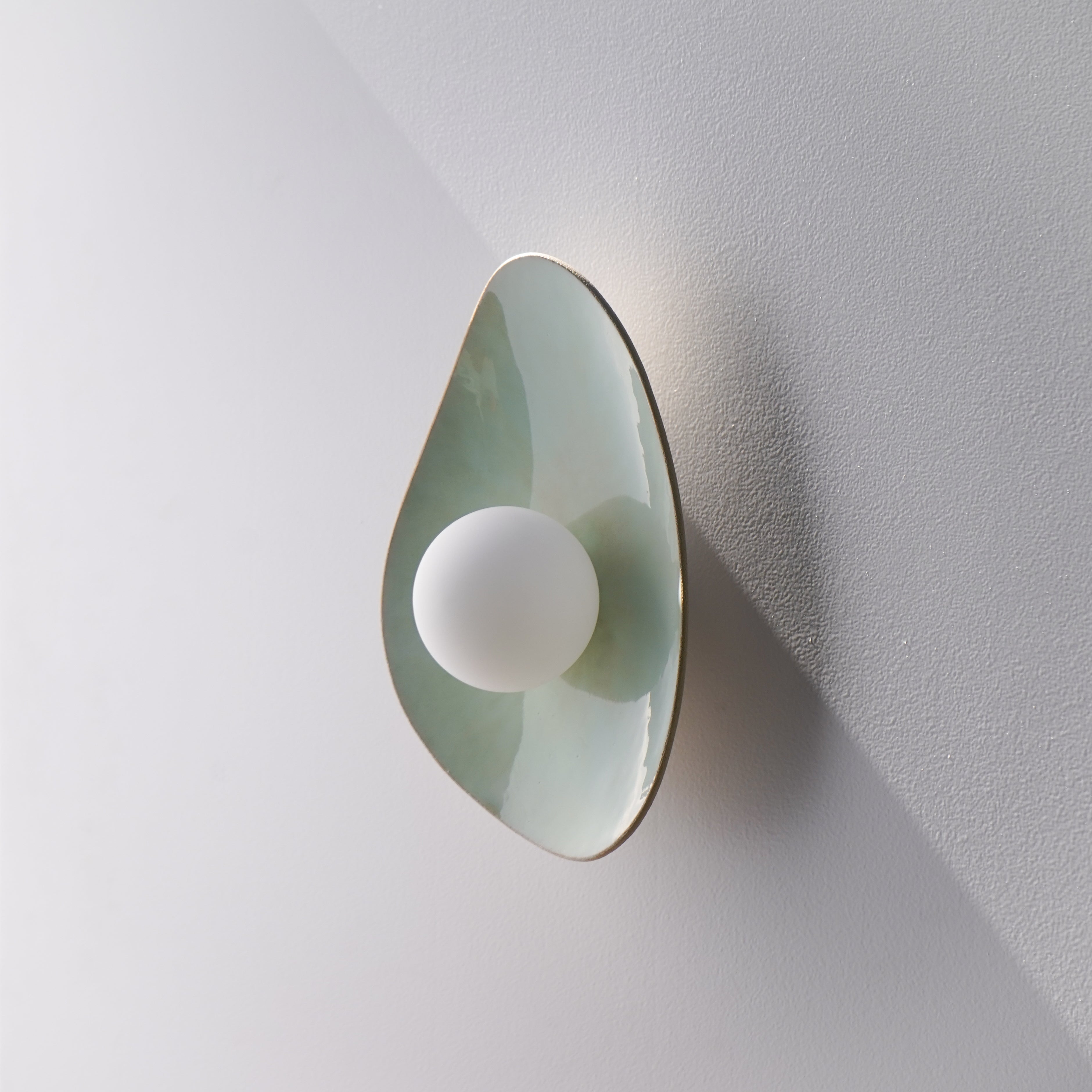 Soft Green Tones Ceramic Wall Lamp / Sconce