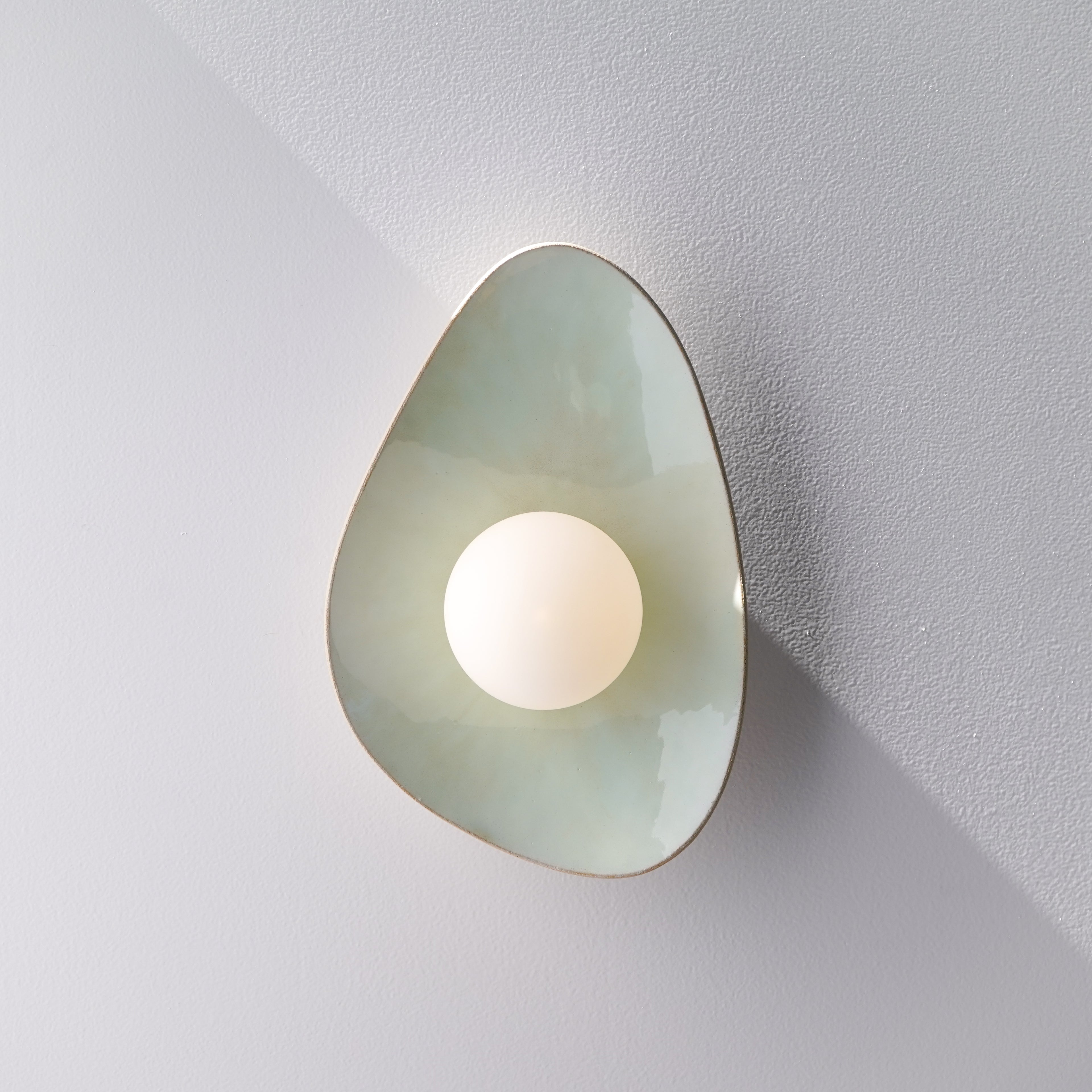 Soft Green Tones Ceramic Wall Lamp / Sconce