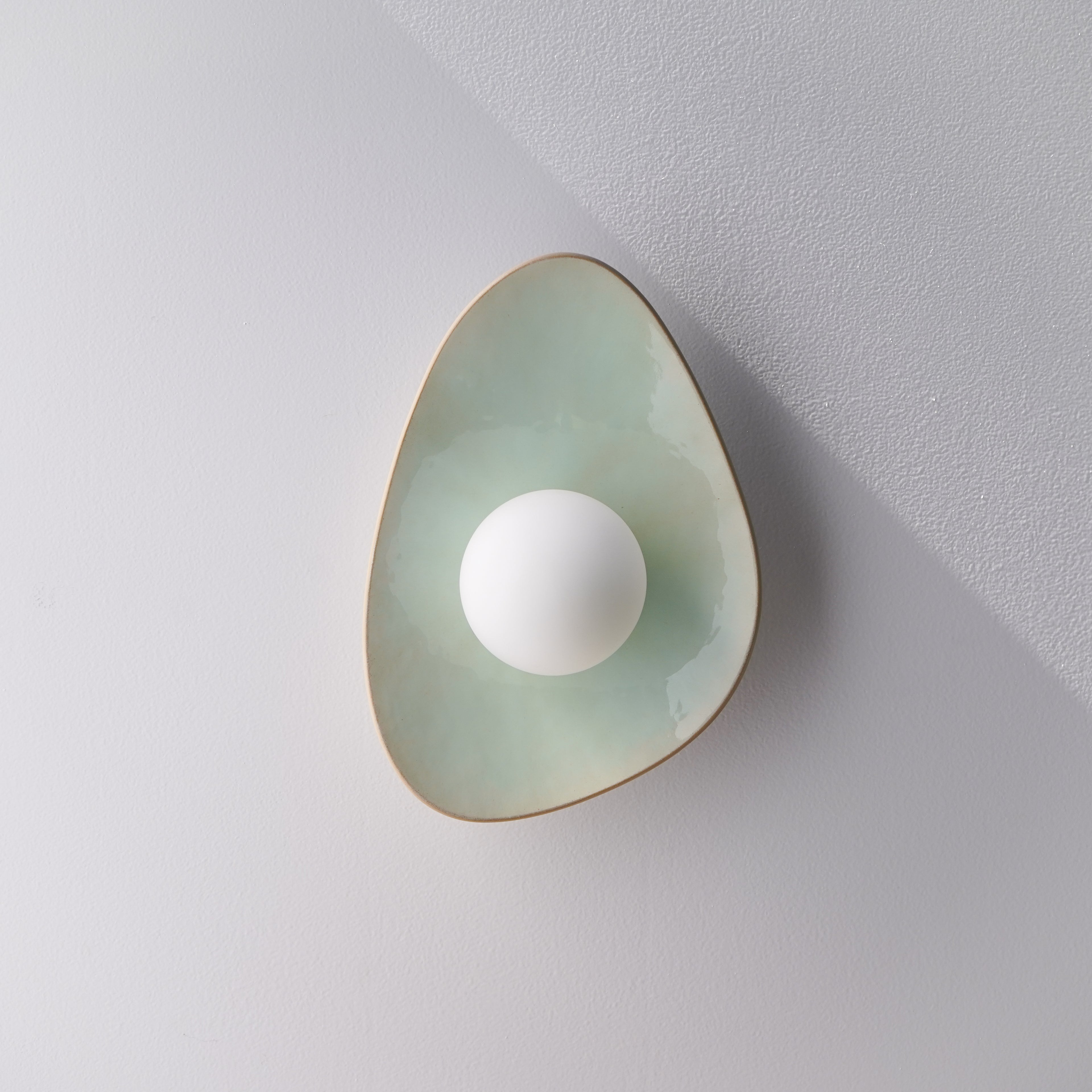 Soft Green Tones Ceramic Wall Lamp / Sconce