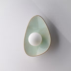 Soft Green Tones Ceramic Wall Lamp / Sconce