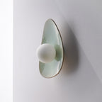 Soft Green Tones Ceramic Wall Lamp / Sconce