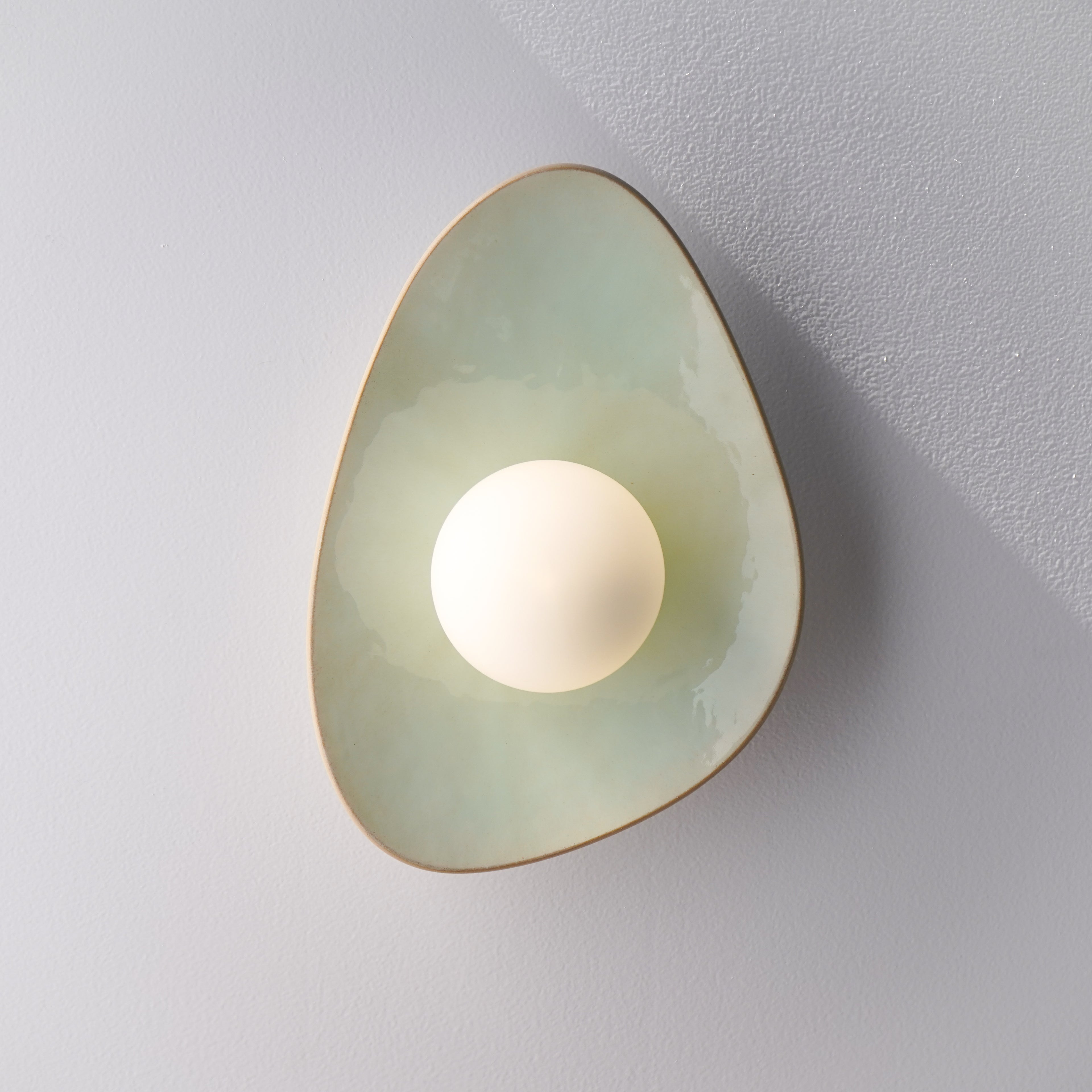 Soft Green Tones Ceramic Wall Lamp / Sconce