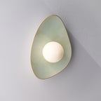 Soft Green Tones Ceramic Wall Lamp / Sconce