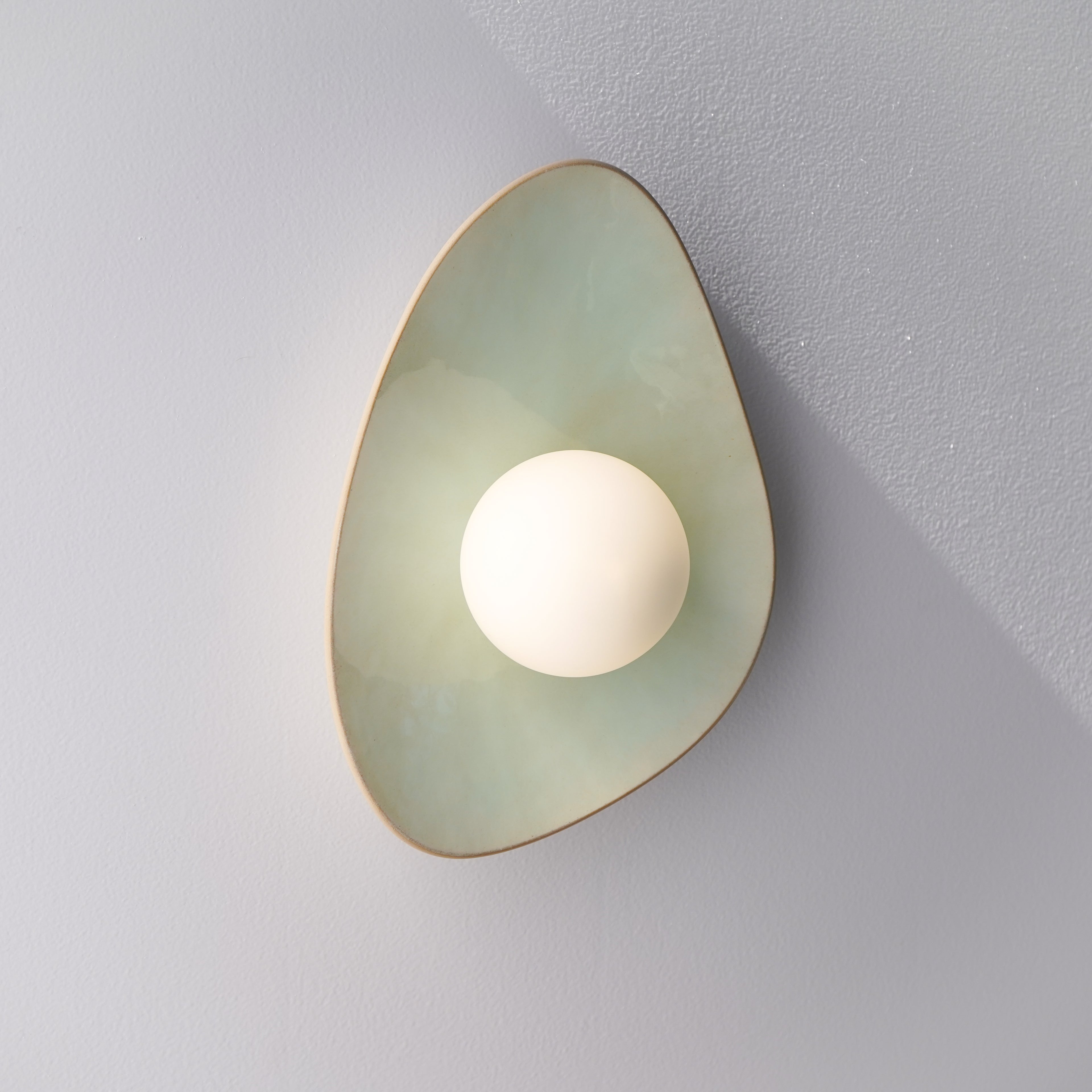 Soft Green Tones Ceramic Wall Lamp / Sconce