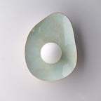 Soft Green Tones Ceramic Wall Lamp / Sconce