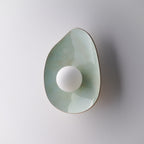 Soft Green Tones Ceramic Wall Lamp / Sconce