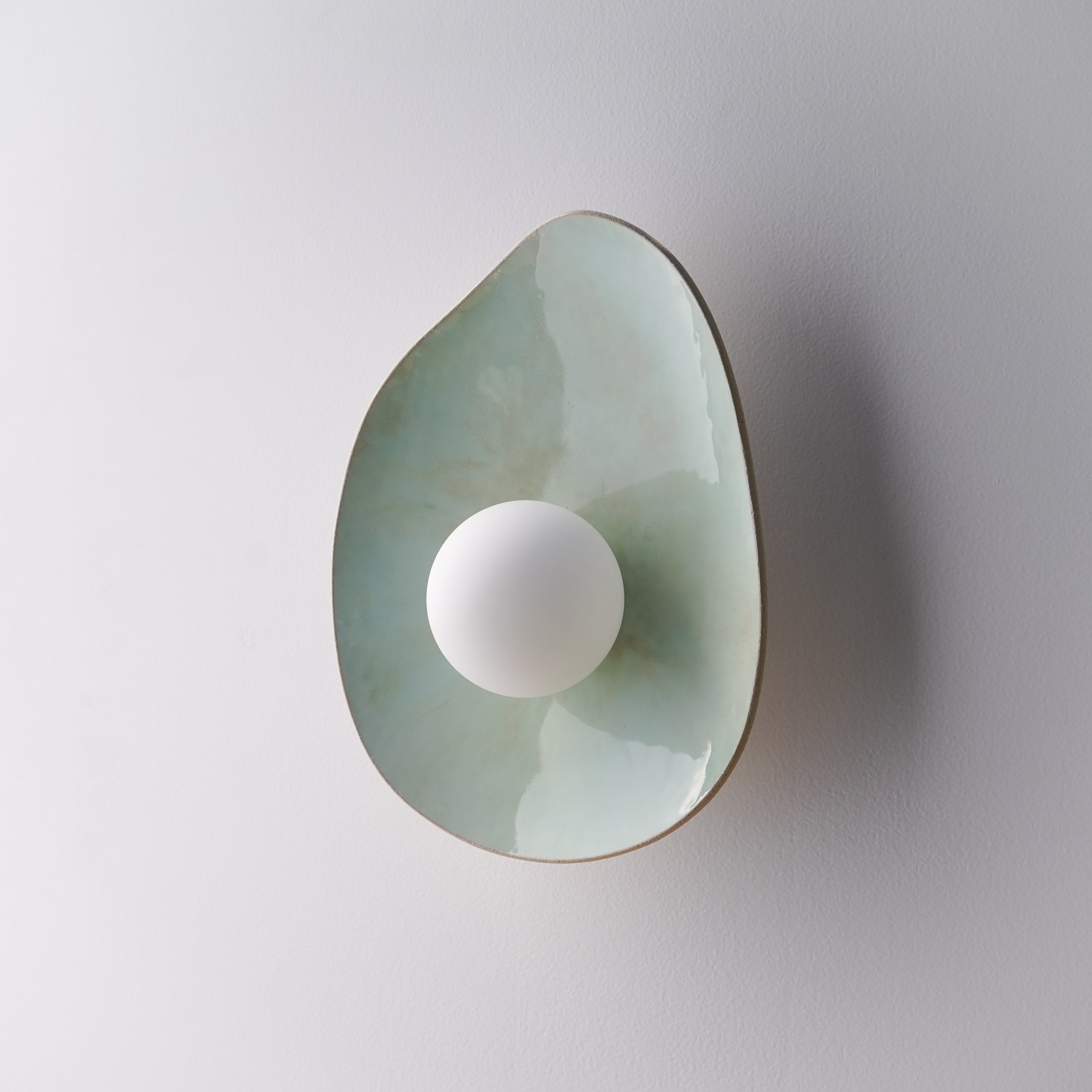 Soft Green Tones Ceramic Wall Lamp / Sconce