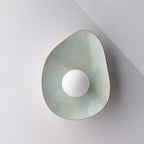Soft Green Tones Ceramic Wall Lamp / Sconce