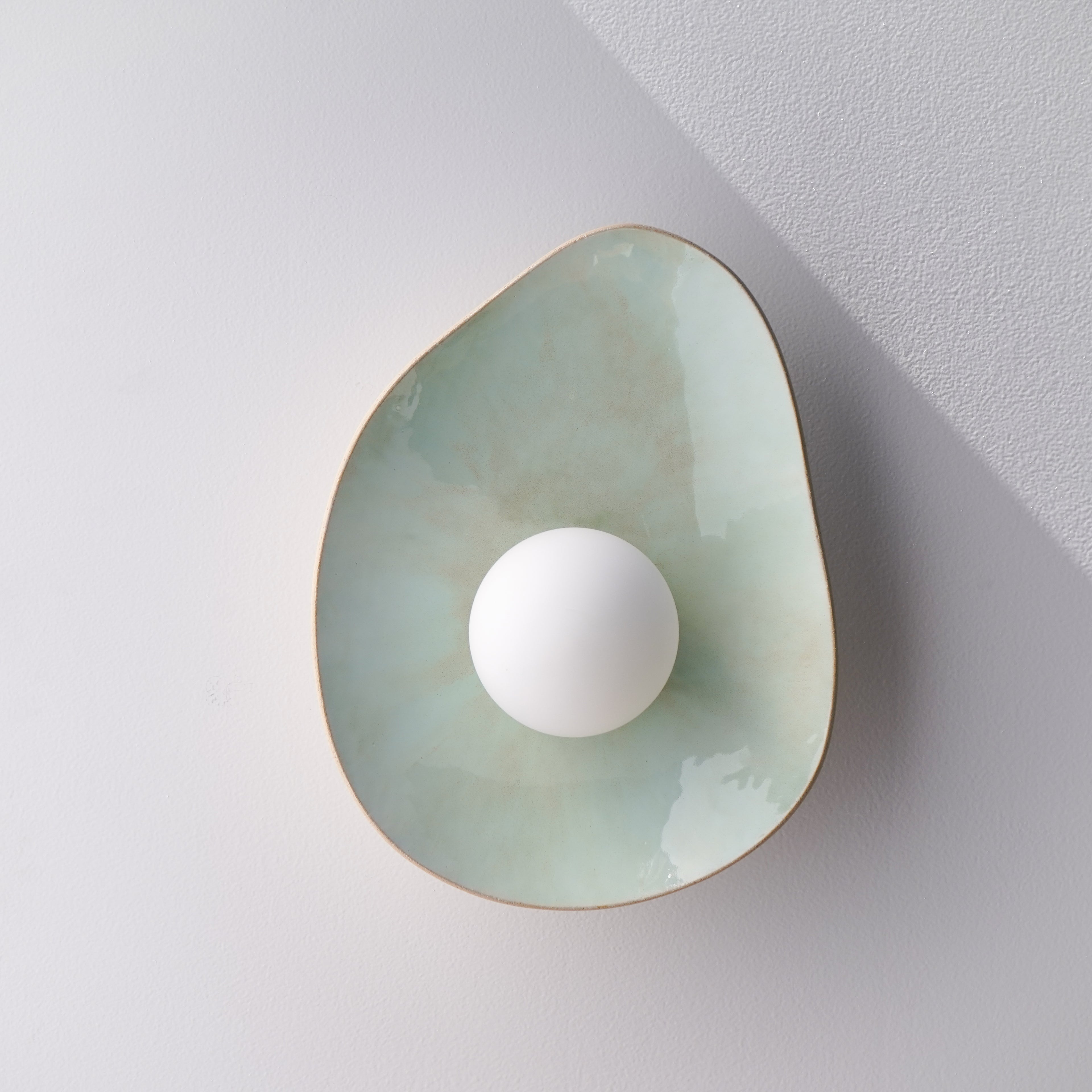 Soft Green Tones Ceramic Wall Lamp / Sconce