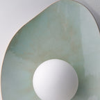Soft Green Tones Ceramic Wall Lamp / Sconce