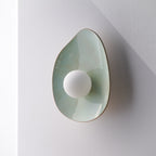 Soft Green Tones Ceramic Wall Lamp / Sconce