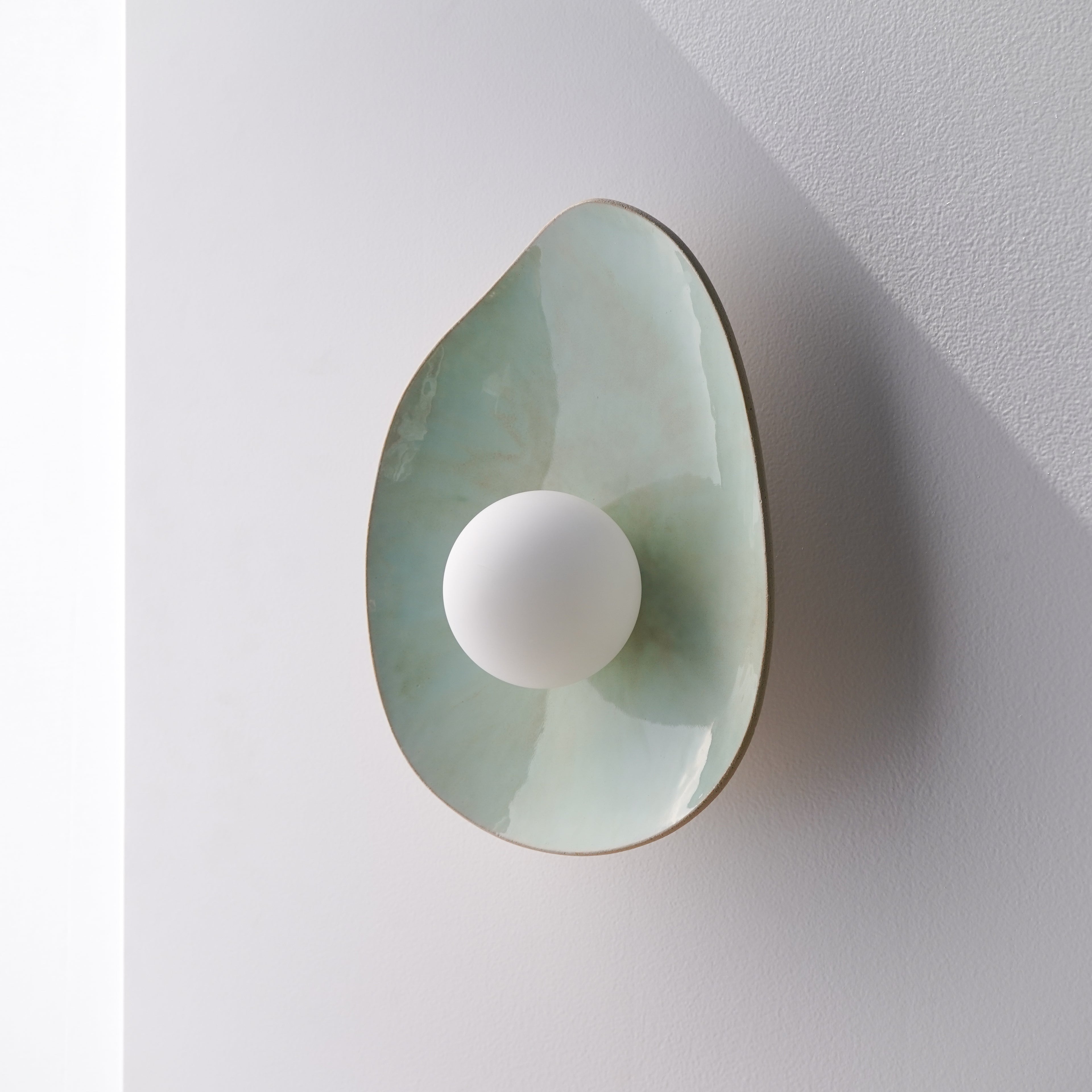 Soft Green Tones Ceramic Wall Lamp / Sconce