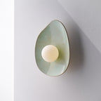 Soft Green Tones Ceramic Wall Lamp / Sconce