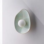 Soft Green Tones Ceramic Wall Lamp / Sconce