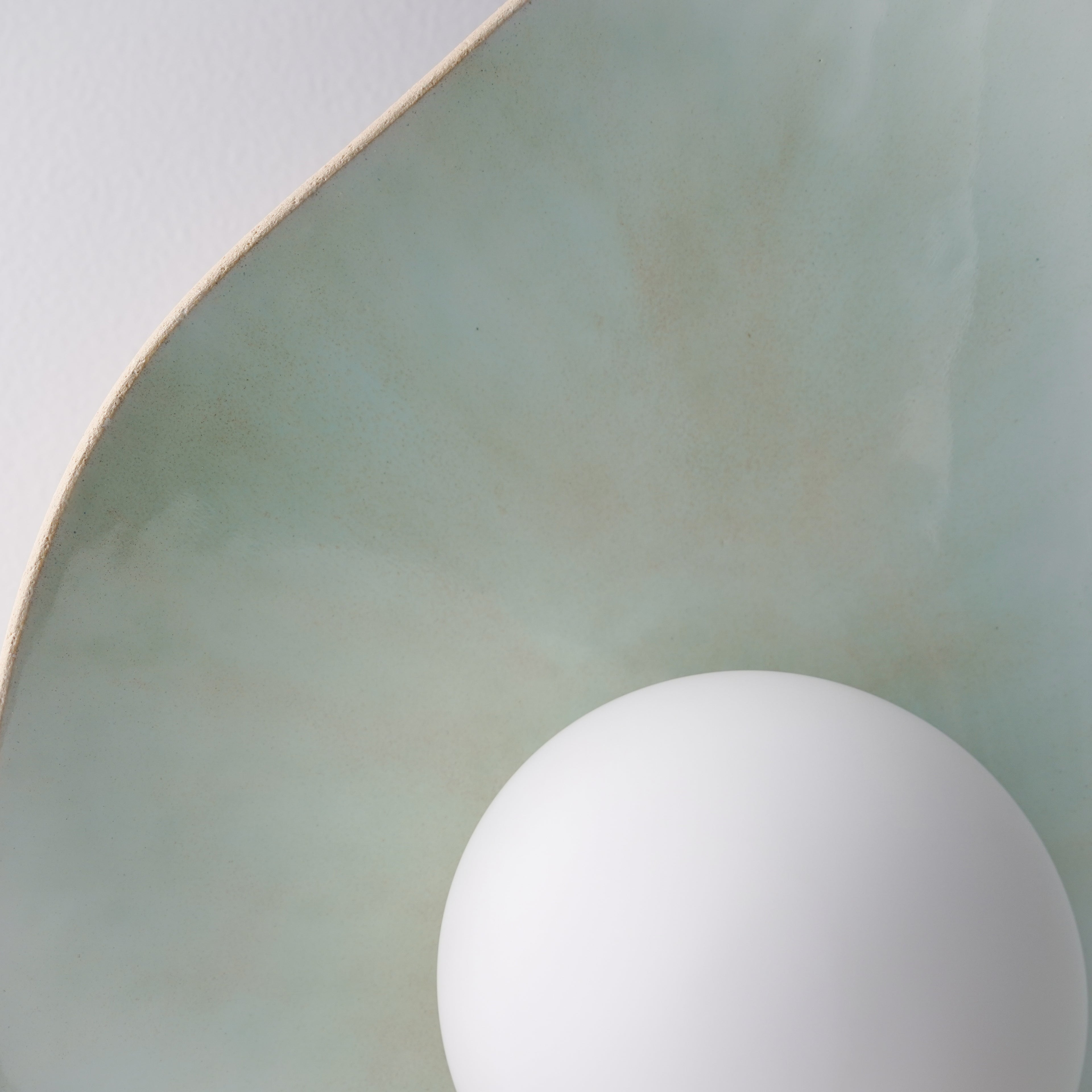 Soft Green Tones Ceramic Wall Lamp / Sconce