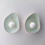 Soft Green Tones Ceramic Wall Lamp / Sconce