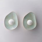 Soft Green Tones Ceramic Wall Lamp / Sconce