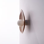 Applique murale en céramique marron effet cuir chaud