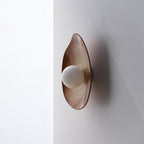 Applique murale en céramique marron effet cuir chaud