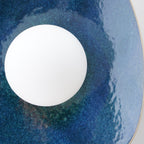 Handmade Deep Blue Ceramic Wall Sconce / Wall Lamp