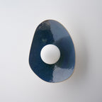 Handmade Deep Blue Ceramic Wall Sconce / Wall Lamp