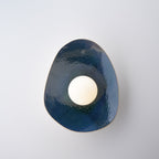 Handmade Deep Blue Ceramic Wall Sconce / Wall Lamp