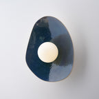 Handmade Deep Blue Ceramic Wall Sconce / Wall Lamp