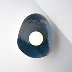 Handmade Deep Blue Ceramic Wall Sconce / Wall Lamp