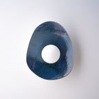 Handmade Deep Blue Ceramic Wall Sconce / Wall Lamp