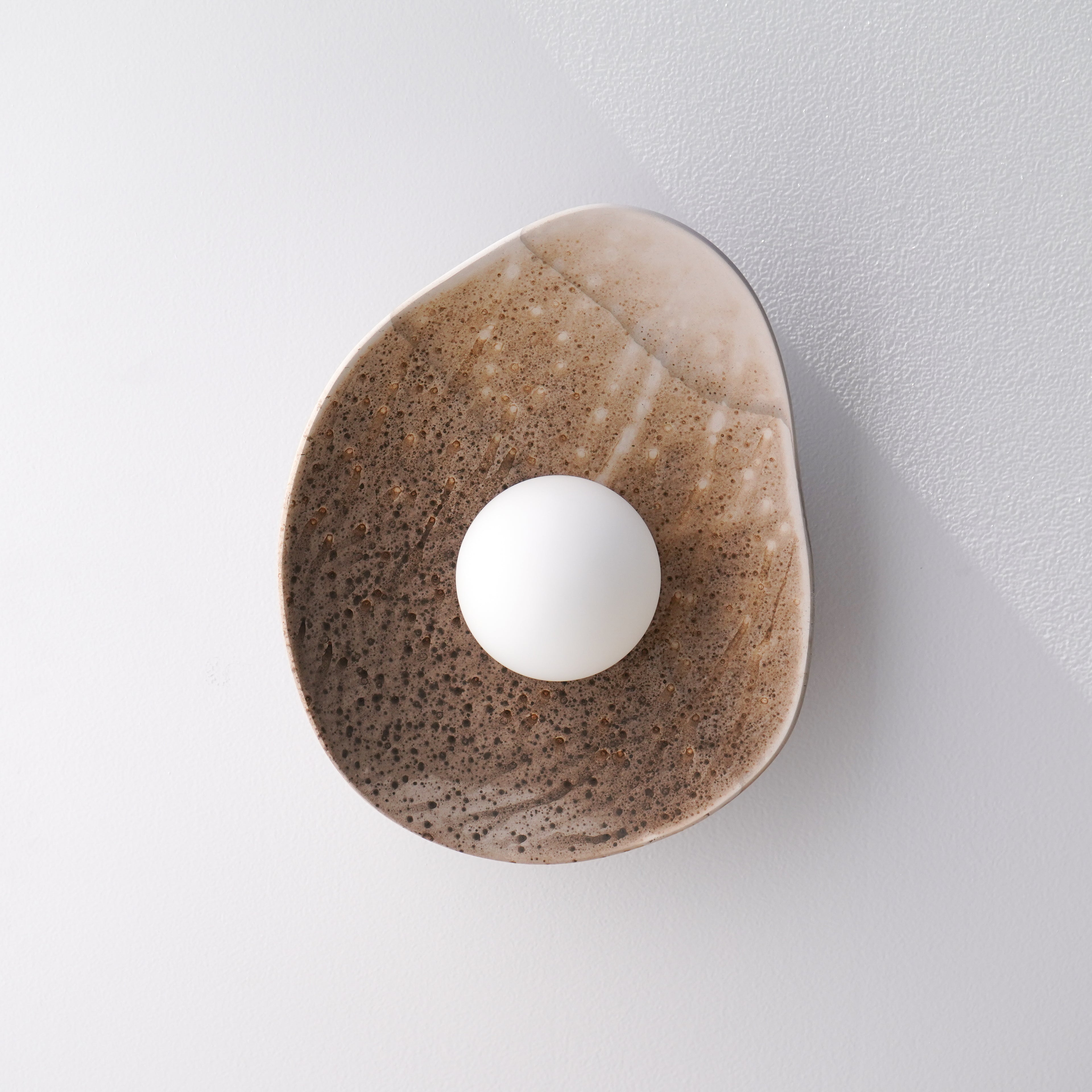Applique murale en céramique blanc crème