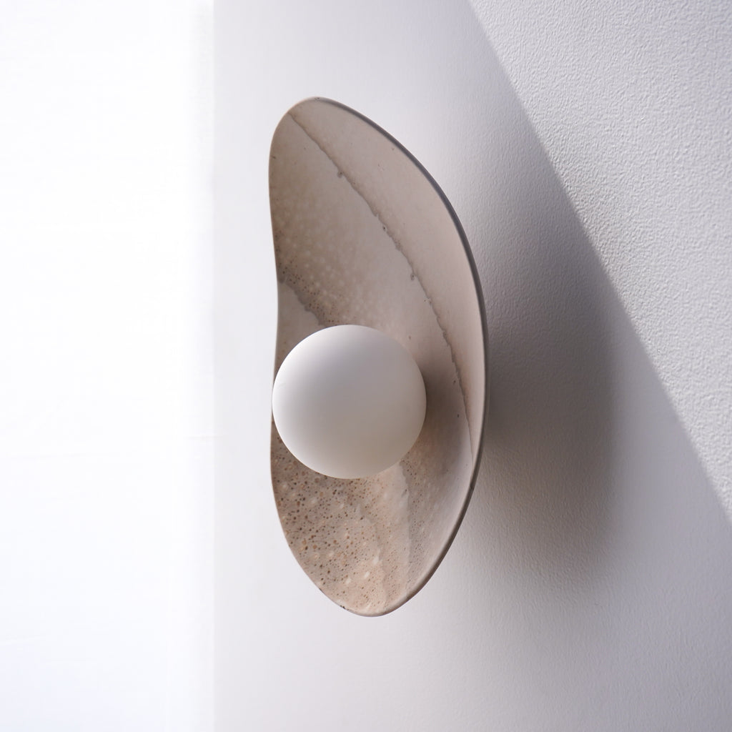Applique murale en céramique blanc crème