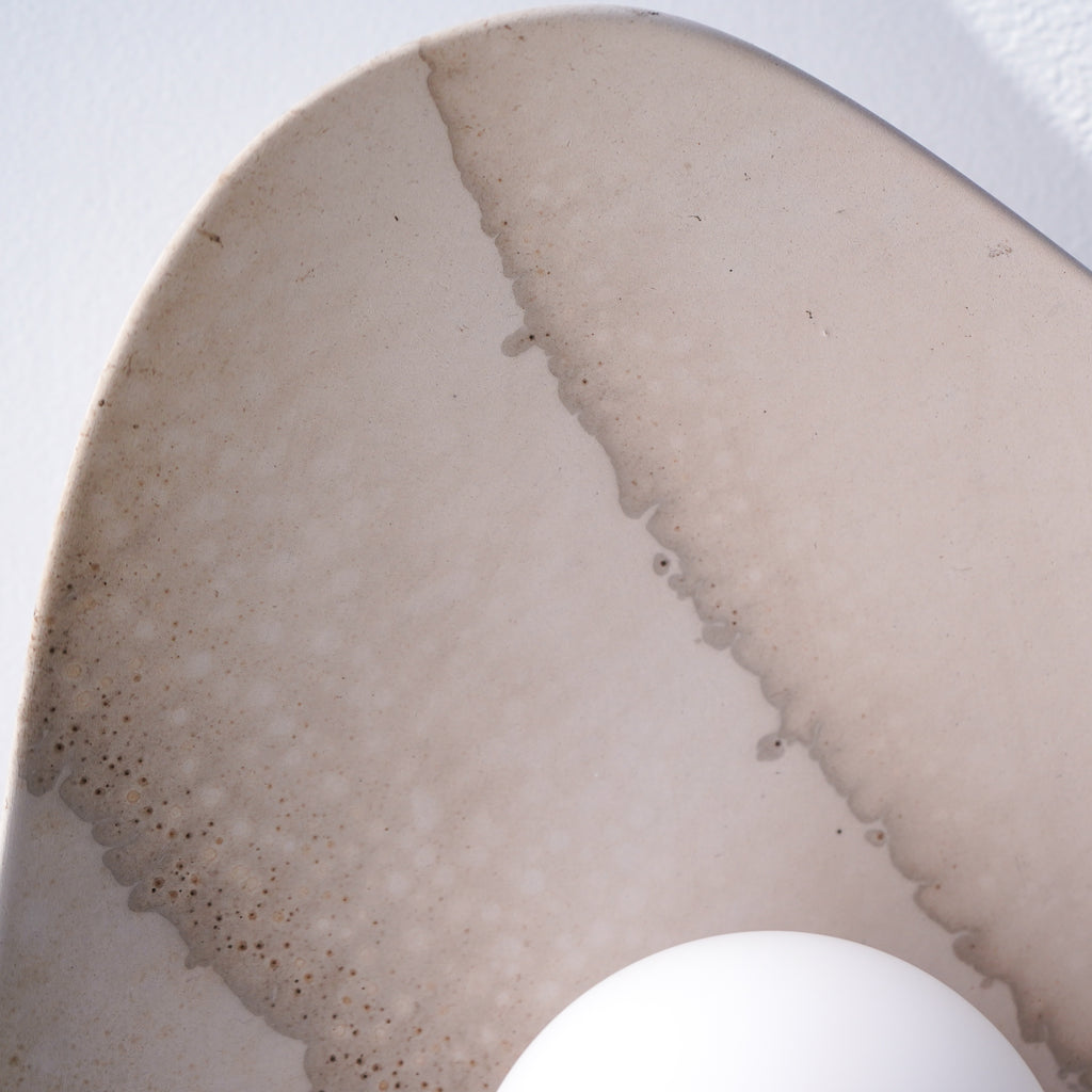 Applique murale en céramique blanc crème