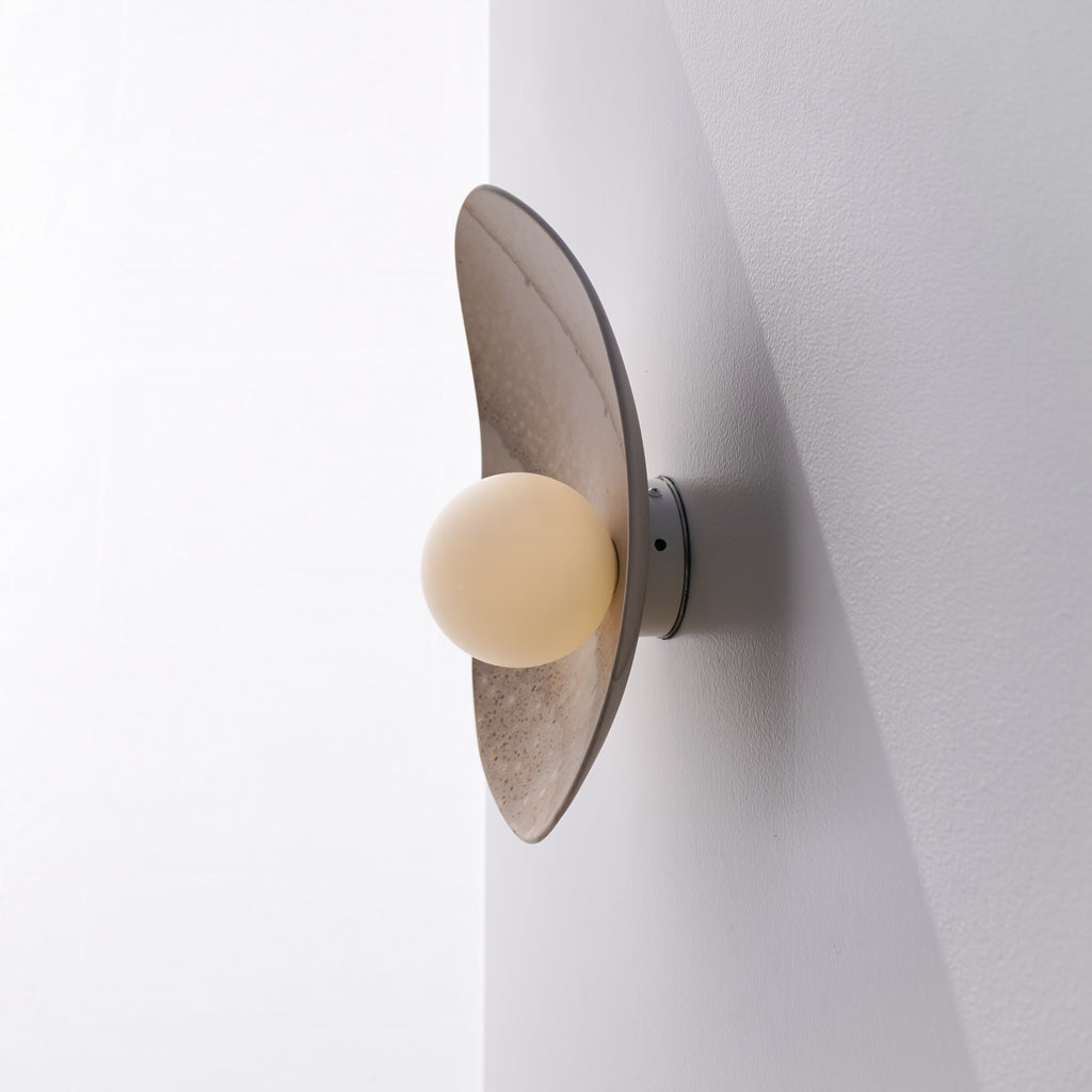 Applique murale en céramique blanc crème