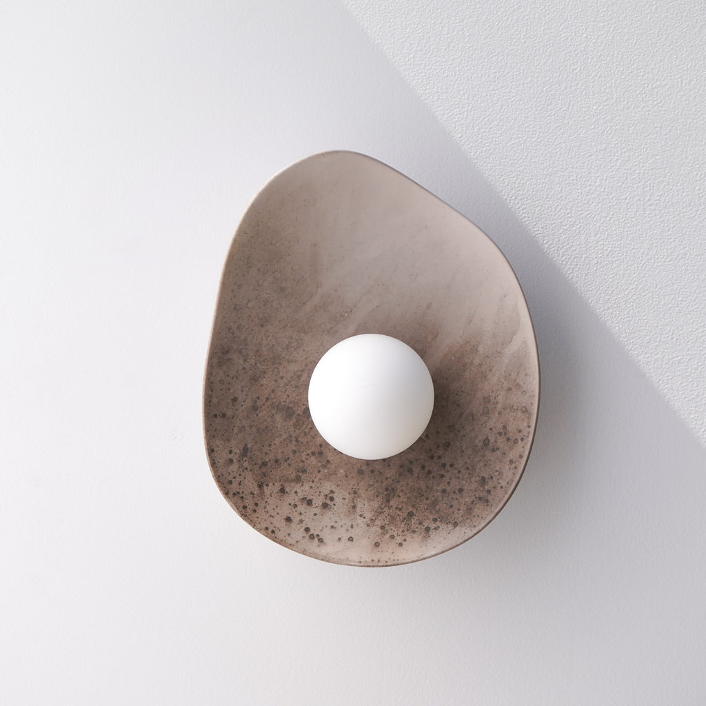 Applique murale en céramique blanc crème