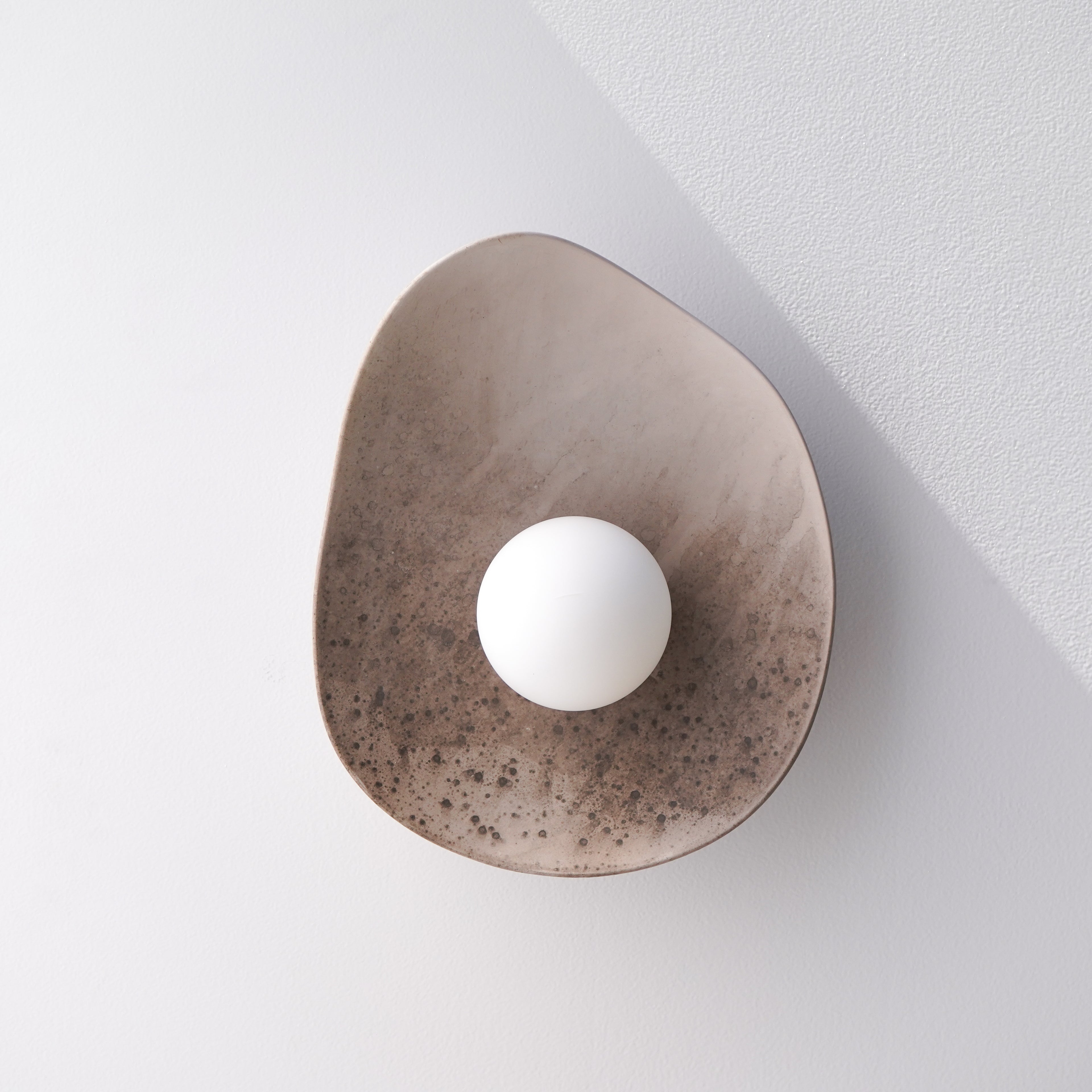 Applique murale en céramique blanc crème