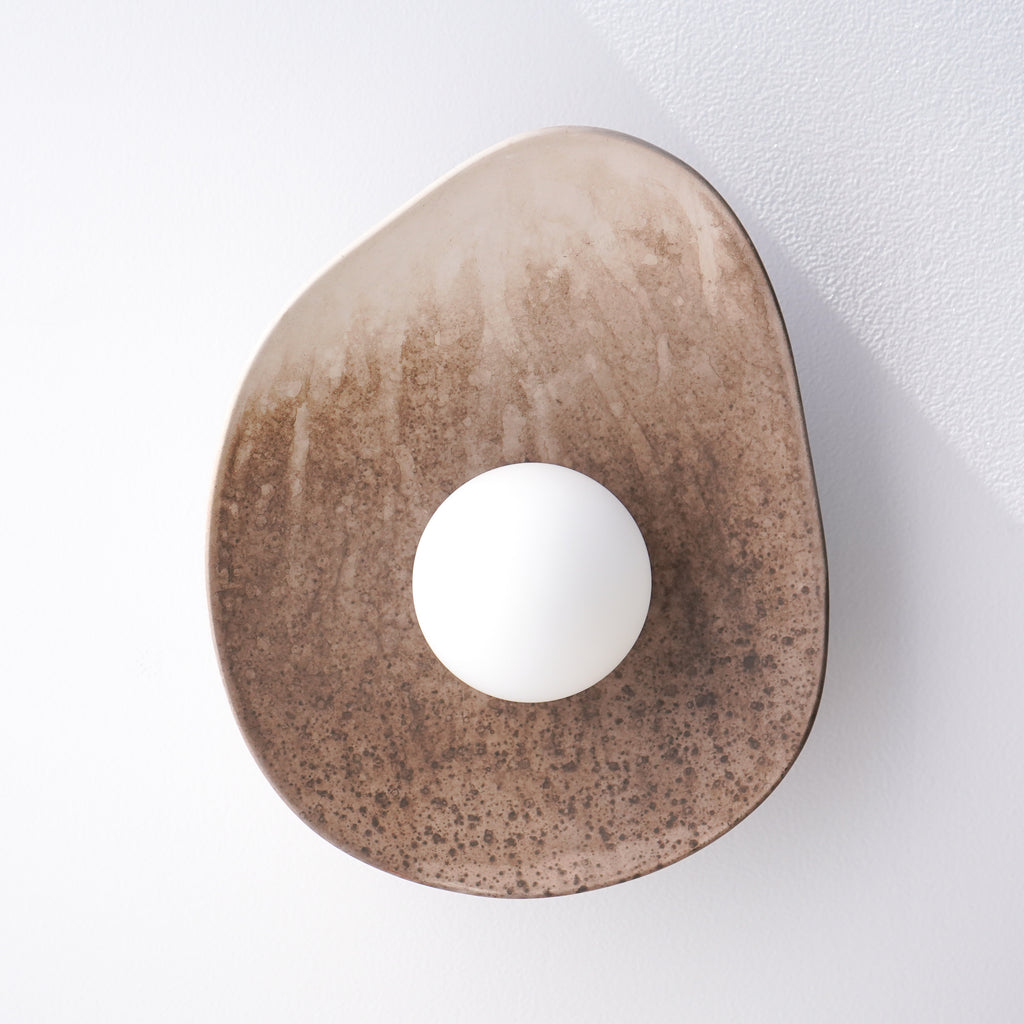 Applique murale en céramique blanc crème