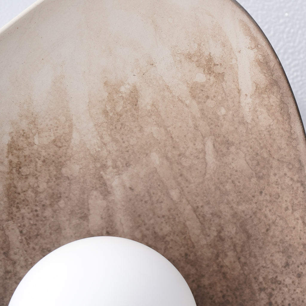 Applique murale en céramique blanc crème