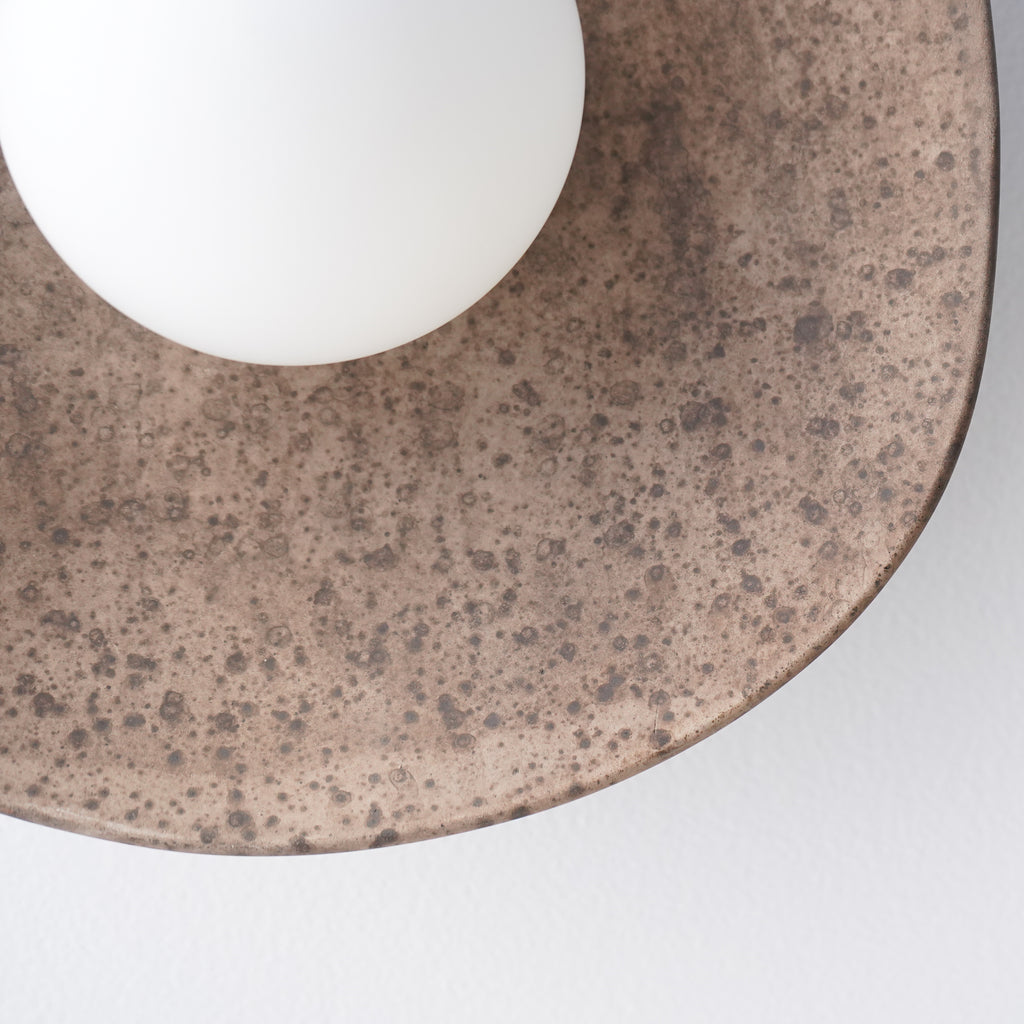 Applique murale en céramique blanc crème