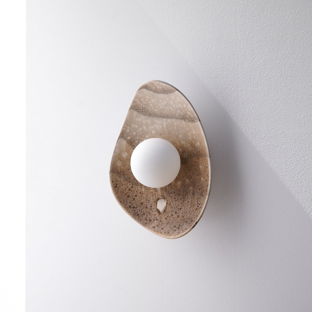 Lámpara de pared/aplique de cerámica color blanco crema