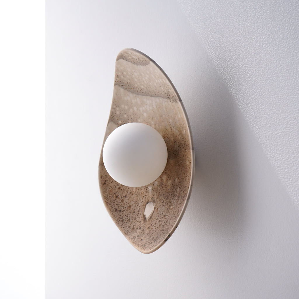 Lámpara de pared/aplique de cerámica color blanco crema