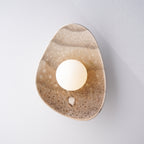 Lámpara de pared/aplique de cerámica color blanco crema