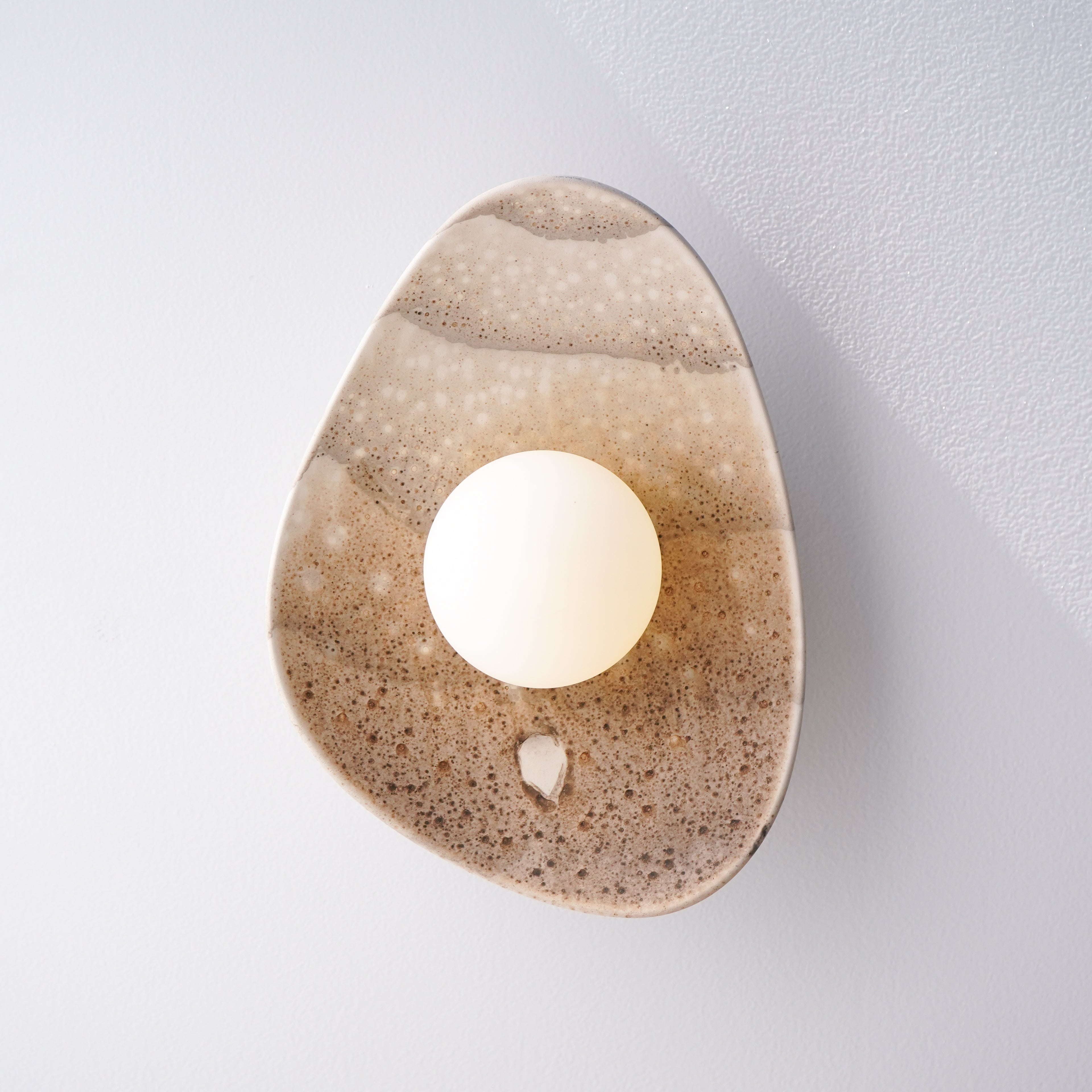 Lámpara de pared/aplique de cerámica color blanco crema