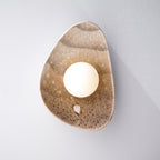 Lámpara de pared/aplique de cerámica color blanco crema