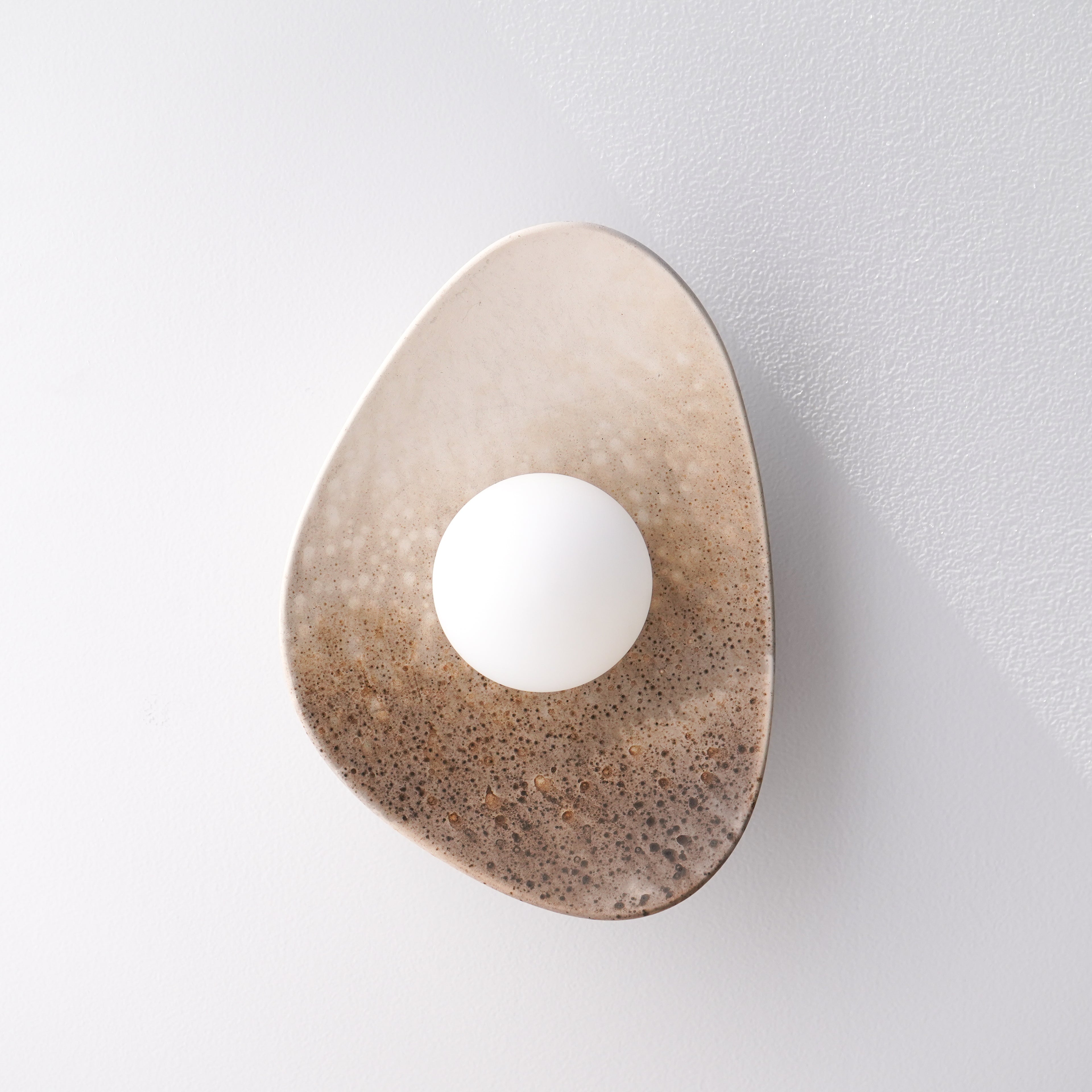 Lámpara de pared/aplique de cerámica color blanco crema