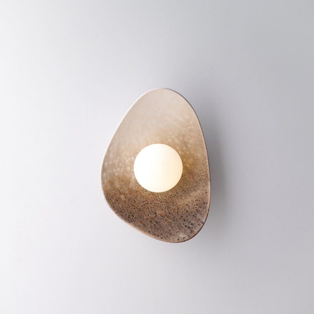 Lámpara de pared/aplique de cerámica color blanco crema